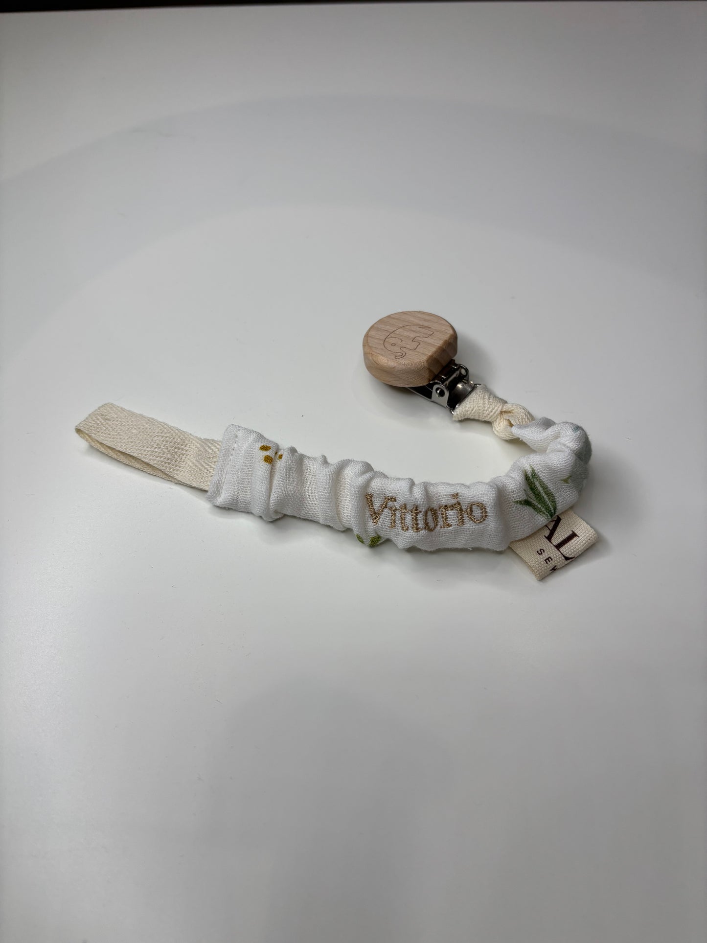 CLIP PORTA CIUCCIO MUSSOLA BIANCO savana