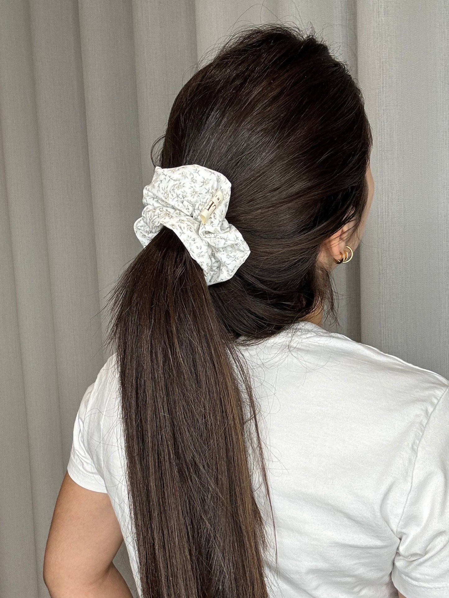 SCRUNCHIES MICRO FIORELLINI VERDI