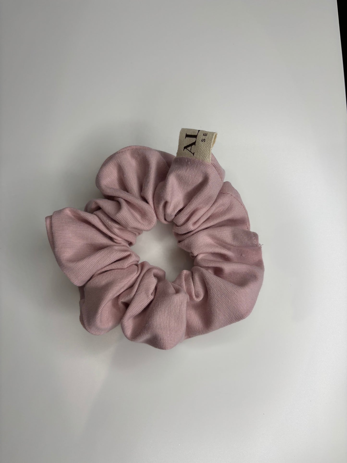 Scrunchies rosa in cotone personalizzabile – elastico capelli morbido